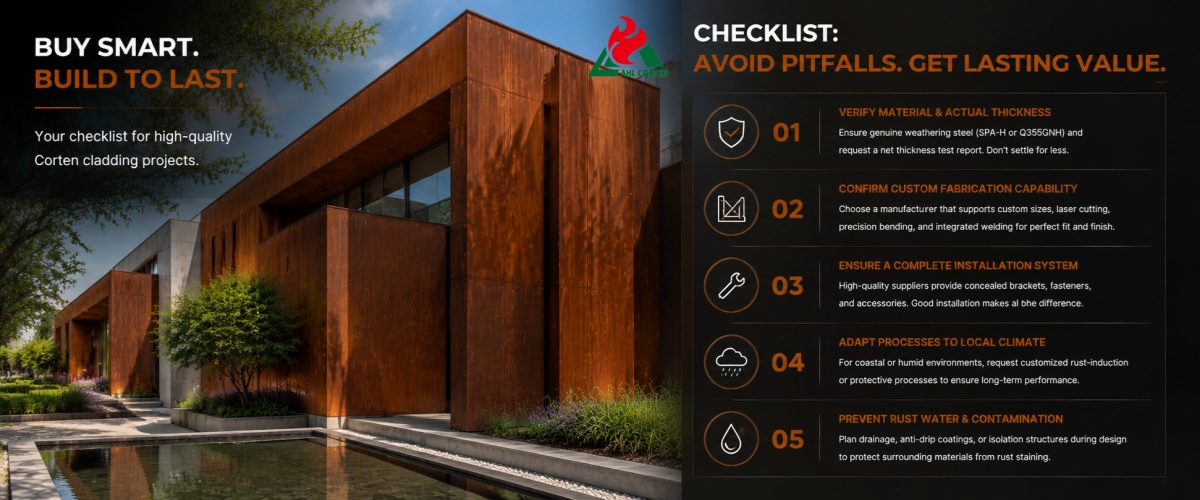 Weathering Steel Wall Panels